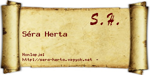 Séra Herta névjegykártya